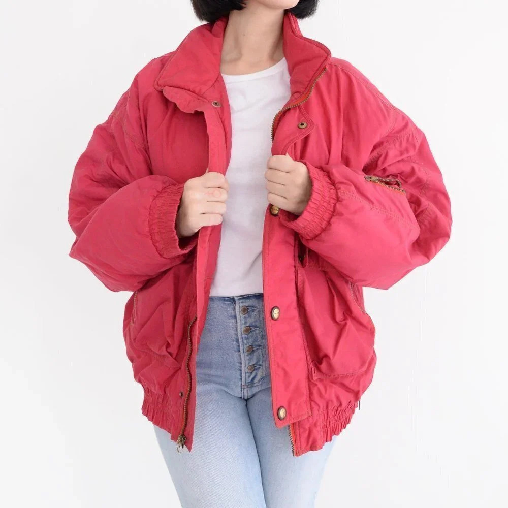 Vintage White Stag Red Medium-Weight Jacket Size Med
